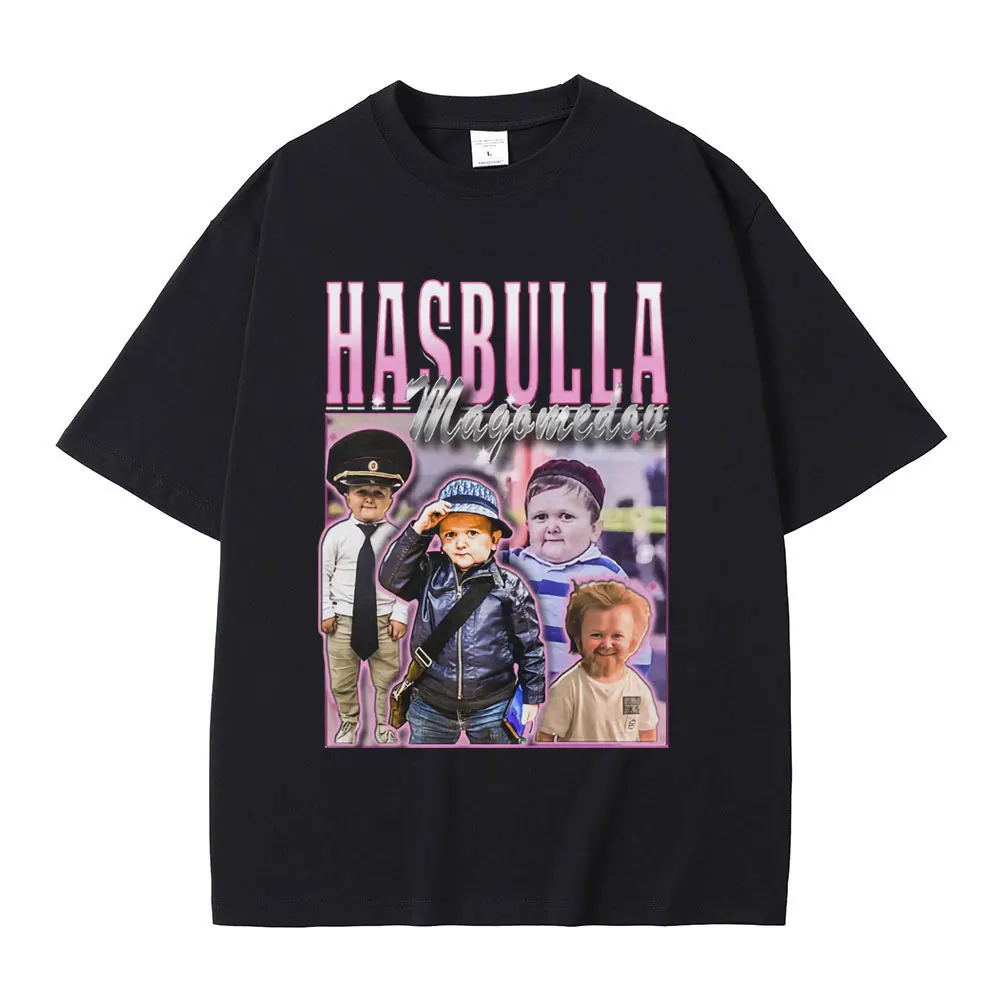 Hasbulla Magomedov Graphic T-shirt Russia Mini Khabib Blogge Fighting Funny Meme T Shirt Men's Casual Vintage Oversized T-shirts