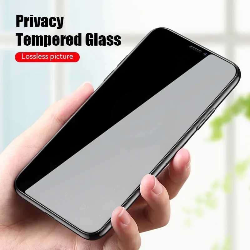 2PCS Anti-Spy Tempered Glass+1PC Phone Case Set Meal For iPhone 15 13 14 12 11 Pro Max 15 Plus Screen Protector Protective Film