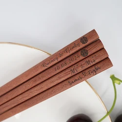 20/50/100 Set Personalised Engraved Wooden Chopsticks Customized Tableware Chopsticks Wedding Favors