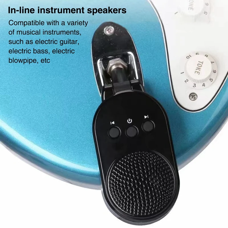 1 Piece Mini Portable Guitar Plug Amplifier Black Plastic With 3.5Mm Aux Audio Interface For Electric Guitar