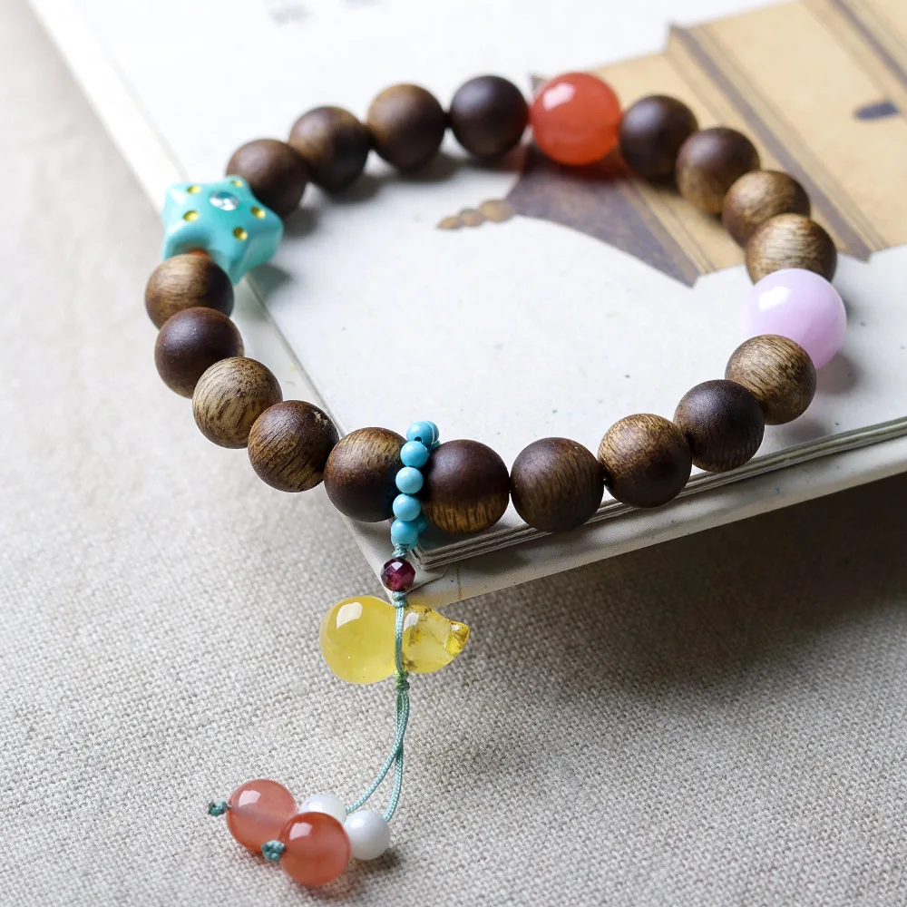 

Huang Qinan Agarwood BraceletOriginal Honey Wax GourdCultural Play Chinese Hand String Male and Female Buddha Beads Prayer Beads