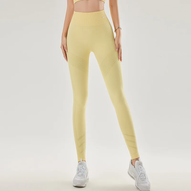 Women Sport Leggings High Waist Yoga Pant Seamless Slim Running Trousers Embossed Workout Leggins Elastic Gym Fitness Tight Pant