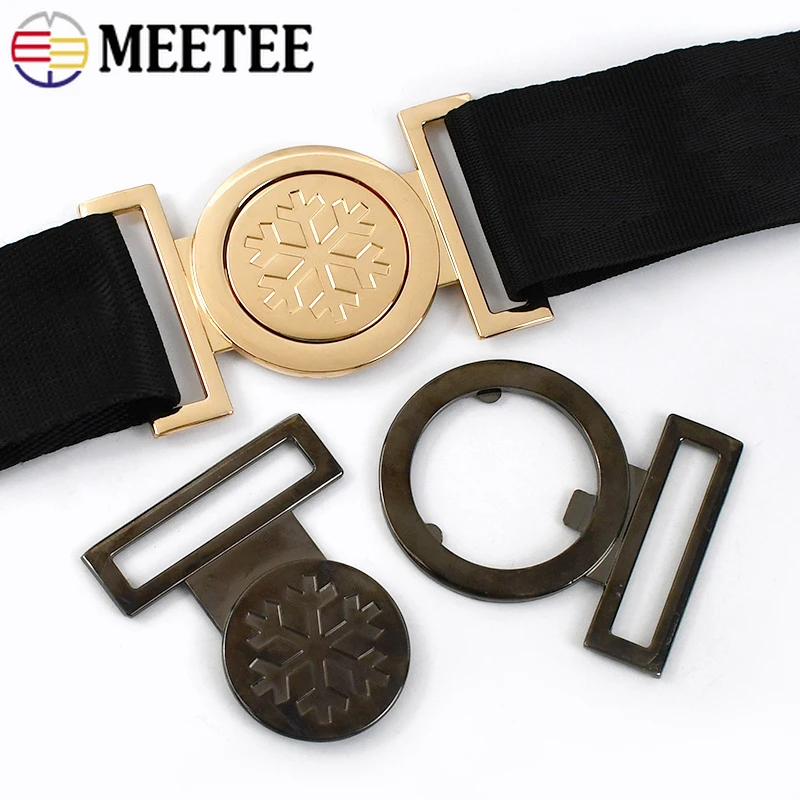 1-5Pcs 40mm Meetee Metal Belt Buckle Women Coat Down Jacket Decorative Clasp Waistband Clothes Snap Hook Hardware Accessories