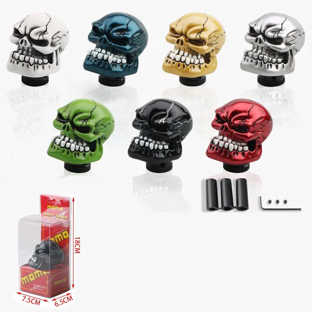 سباق الجمجمة والعتاد التحول المقبض الرياضة رافعة دليل رئيس والعتاد عصا نقل رئيس تعديل السيارات الملحقات #1