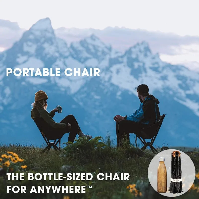 Quick Open Portable Camping Chair Small Compact Foldable Fishing Moon Chair Collapsible Lightweight Aluminum Beach Chair