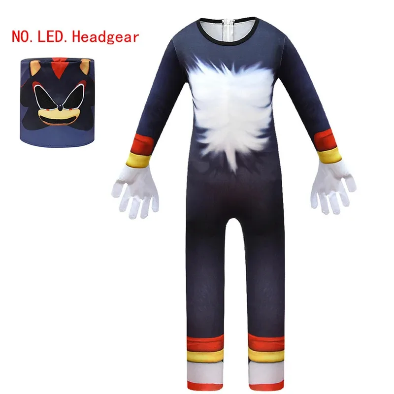 Kids Movie Anime Flash Hero Cosplay Costumes Jumpsuits Mask for Children's Birthday Suits Halloween Carnival Party Dress Up LED