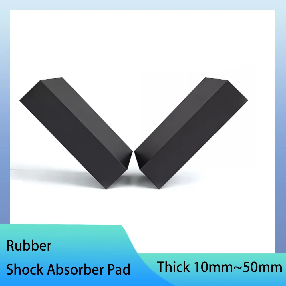 1Pcs Black Rubber Shock Absorber Pad 50x50mm~300x300mm Fan Machine Equipment Shock Absorber Pad Air Conditioning Rubber Block