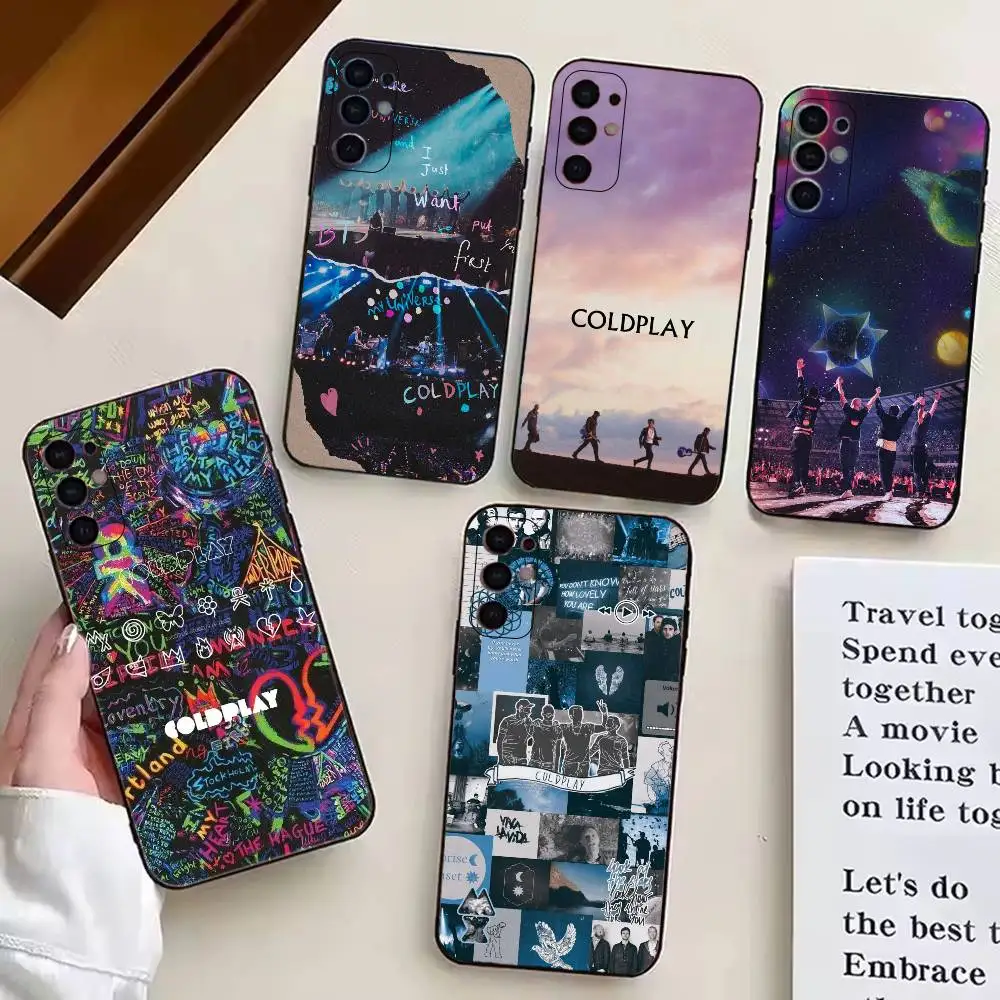 Band C-Coldplay cool Phone Case For Samsung S25,S24,S21,S22,S23,S30,Ultra,S20,Plus,Fe,Soft Silicone Black Cover
