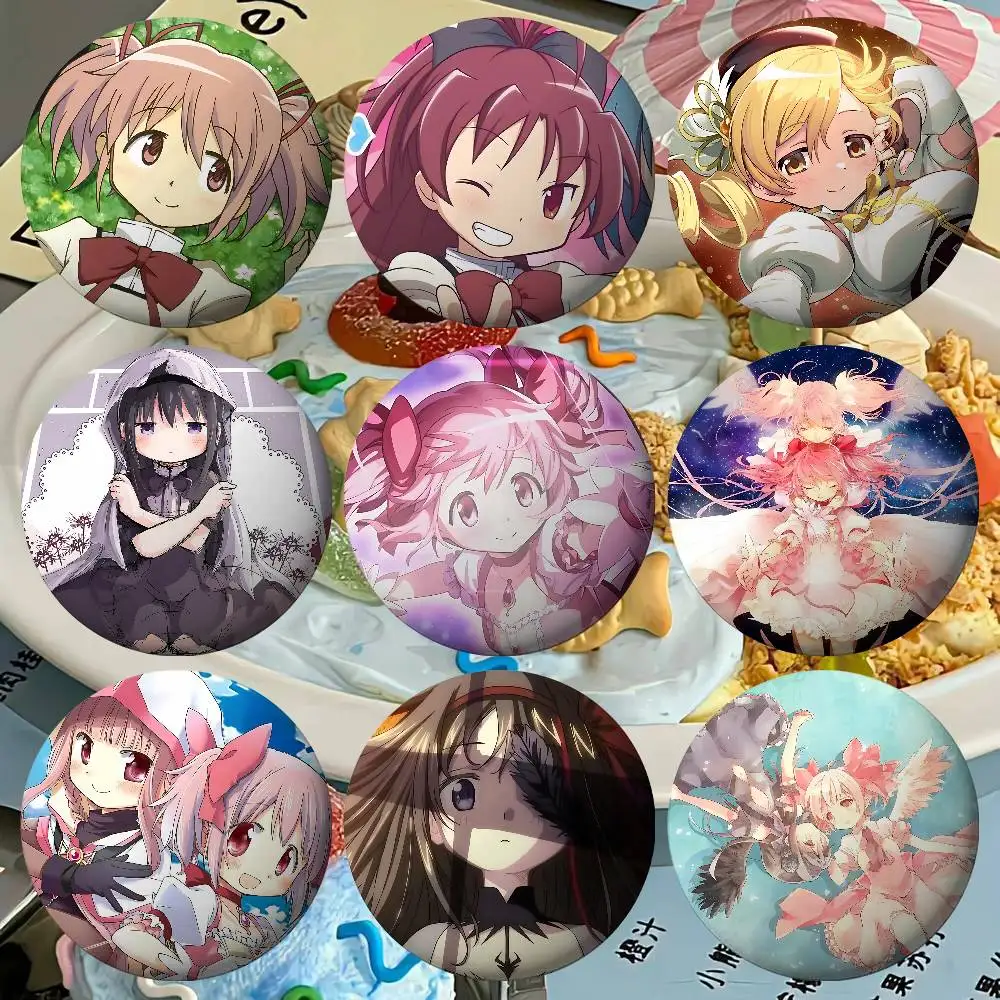 Anime P-Puella Magi Madoka M-Magica Abzeichen Weißblech Soft Button Pin Brosche Metall Abzeichen Benutzerdefinierte Schmuck Zubehör Hut Tasche revers