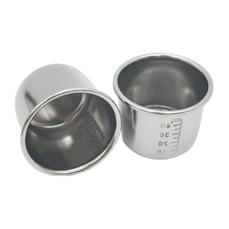 30Pcs Medical 304 Stainless Steel Medicine Measuring Cup with Scale 40ML Small Medicine Cup Dental Tools