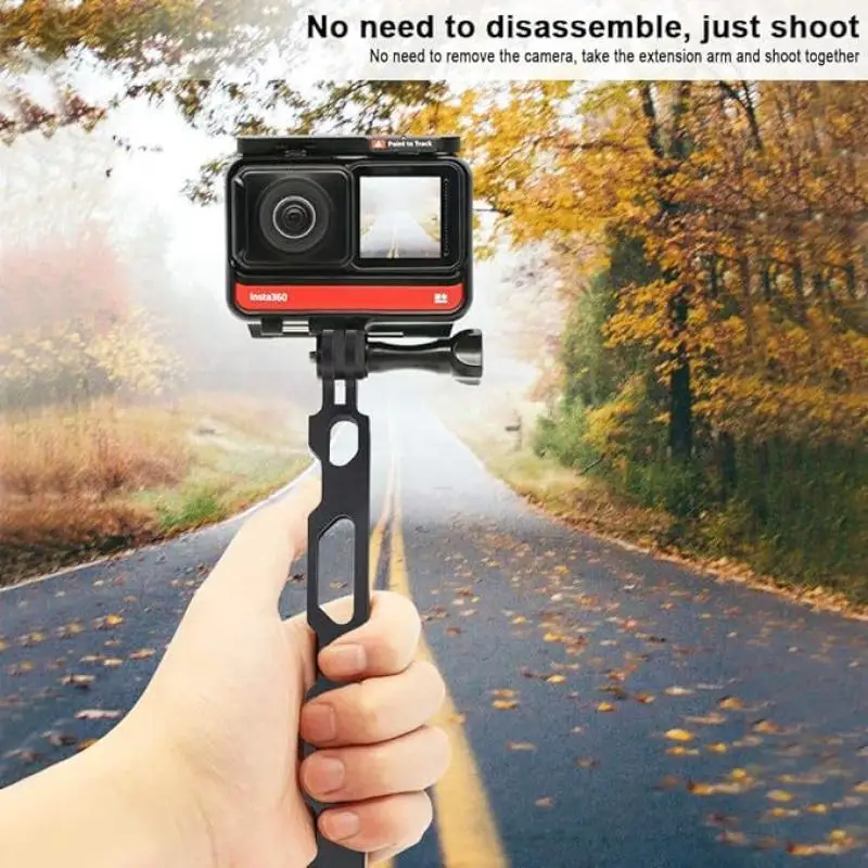 - 1Pcs For 12 11 10 9 8 Helmet Extension Bars For Insta360 X3 X4 DSLR Camera Riding Bracket Metal Extension Pole - view 2