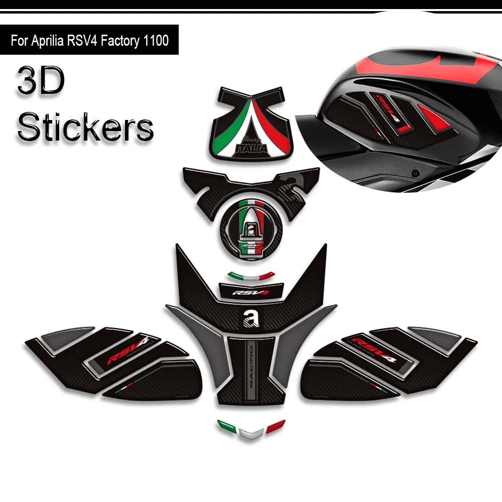 

Мотоцикл для Aprilia RSV4 Factory 111, крышка бака, ручки бака, комплект газового топлива, коленный обтекатель, наклейки на крыло, защитные наклейки