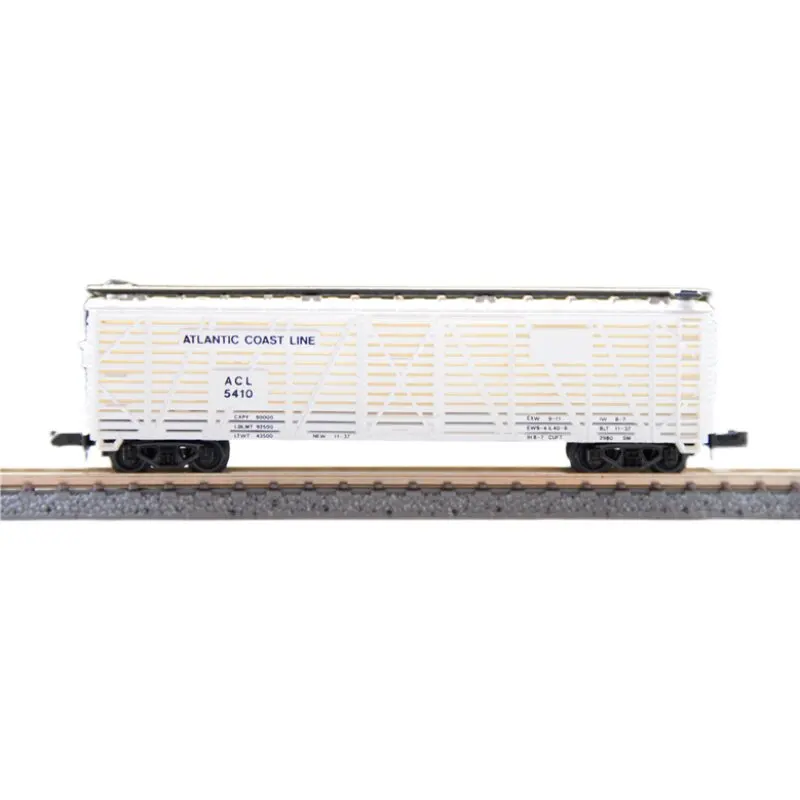 N Scale 1/160 Train Model Boxcar Five Cars  50-foot MKT White Boxcar Truck 3076 Train Model Sand Table Display