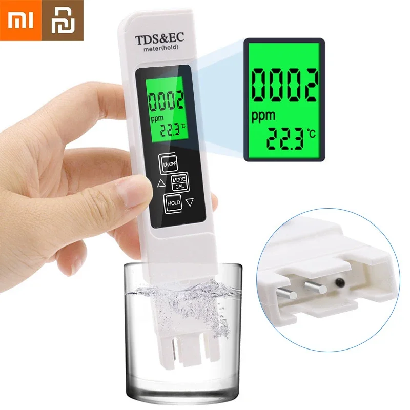 Xiaomi Youpin TDS/EC Portable Meter Digital Water Tester Water Quality Tester Water Purity Monitor Test Pen Temperature Meter Mi