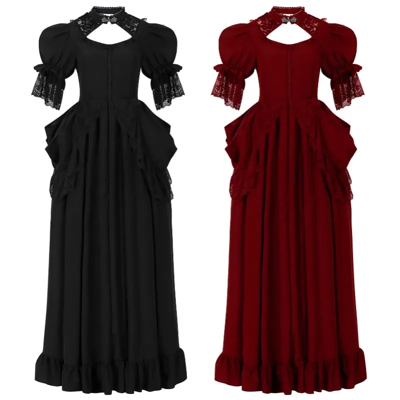 

New Women Cosplay Vintage Royal Court Stage Costume Medieval Renaissance Victorian Ball Gown Dress Maxi cm;5