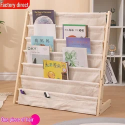 Solid Wood Bookshelf Children's Floor-Standing Bookcase Multi-Layer Storage Storage Bookshelf Model Storage Rack Bookshelf