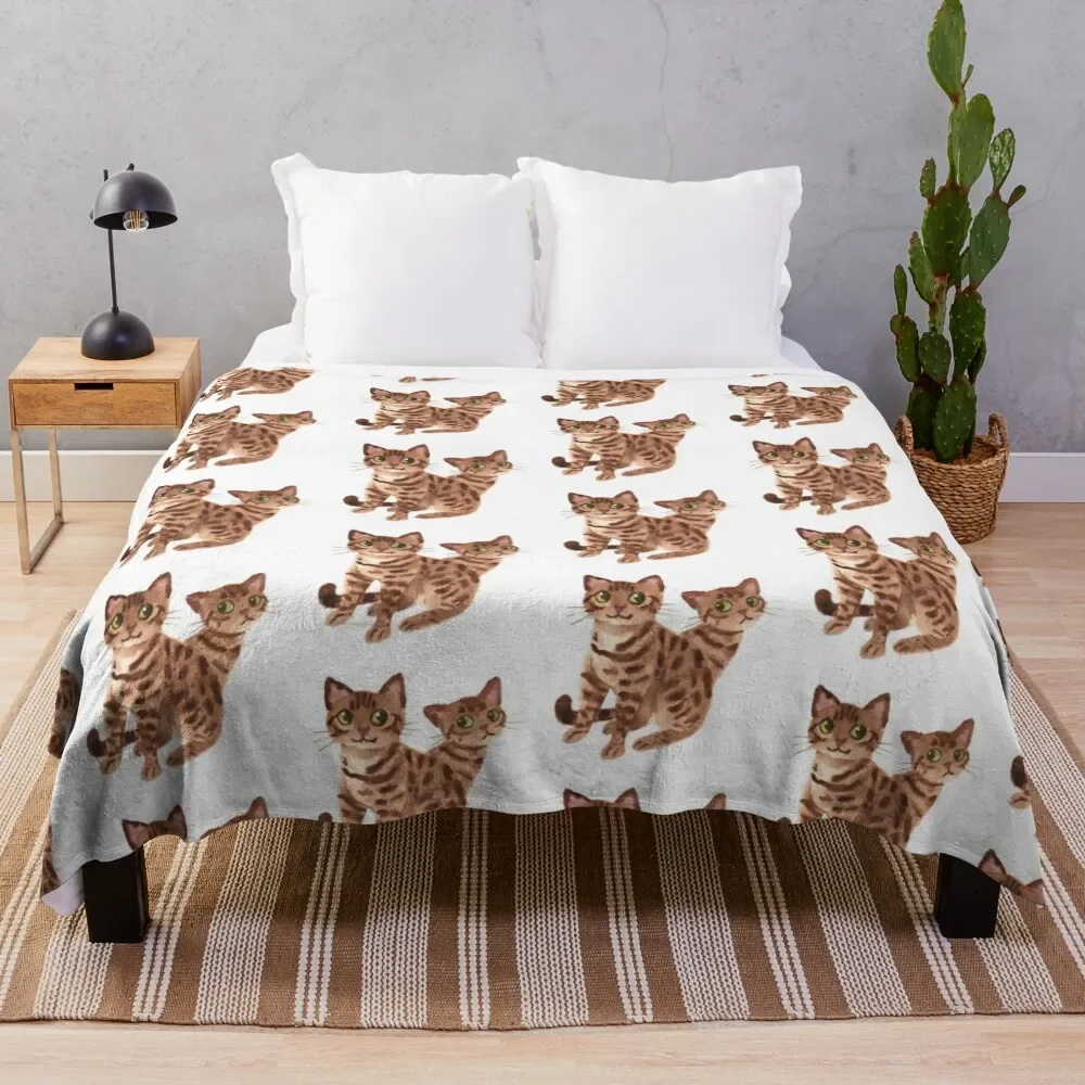 Bengal cats Throw Blanket For Decorative Sofa warm winter Blankets Sofas Of Decoration Blankets