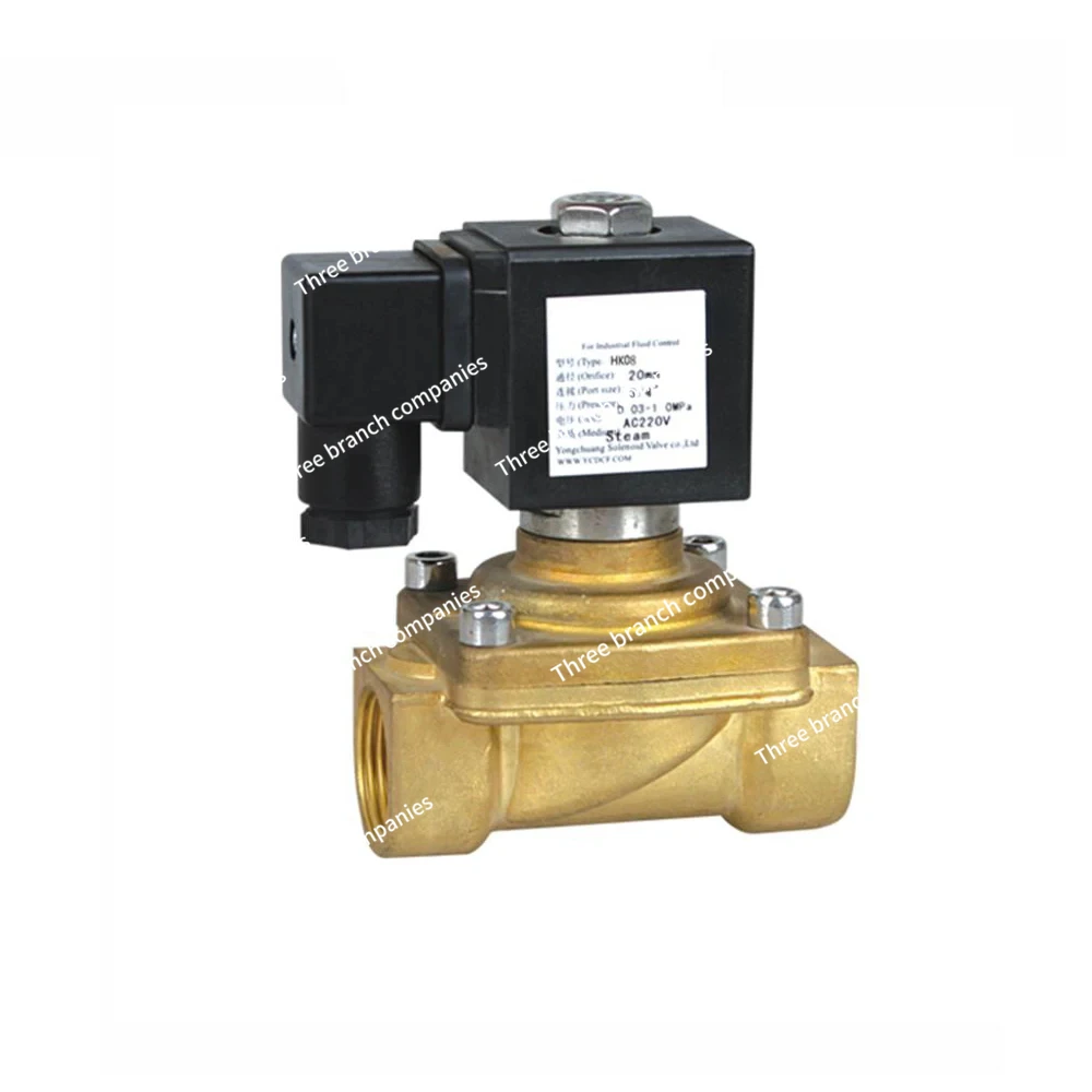 COVNA 2 Way 12V 24V Normally Closed High Temperature Water Steam Brass Electromagnetic Solenoid Valve