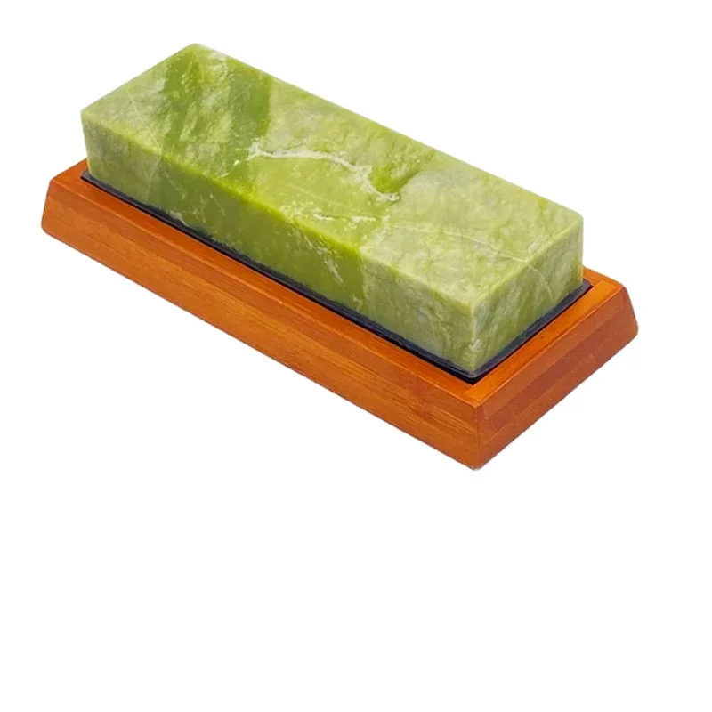 Natural Green Agate sharpening stone Whetstone Fine Grinding Polishing Shaved bar kitchen knife sharpener honing tool10000 Grit