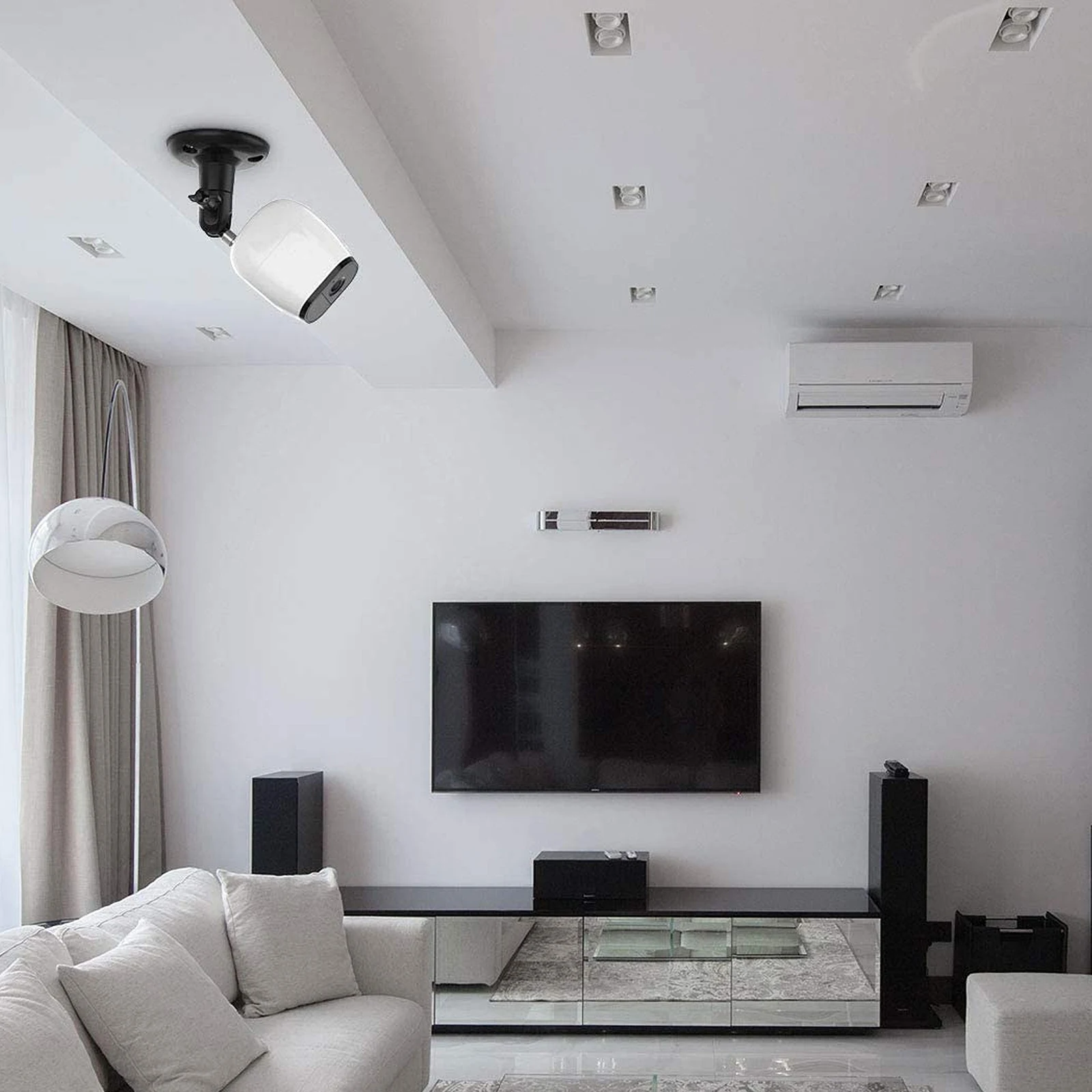 

4 pcs Security Camera Wall Mount Bracket Adjustable 360-Degree Swivel 90-Degree Tilt Heavy Duty Iron Mount For Surveillance