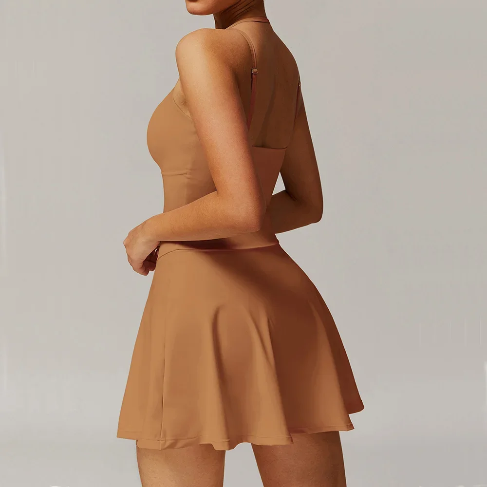 بدلة رياضية للسيدات، بدلة لياقة بدنية، أطقم قصيرة، ملابس رياضية للنساء، ملابس رياضية لليوجا، ملابس رياضية، تنورة قصيرة #5