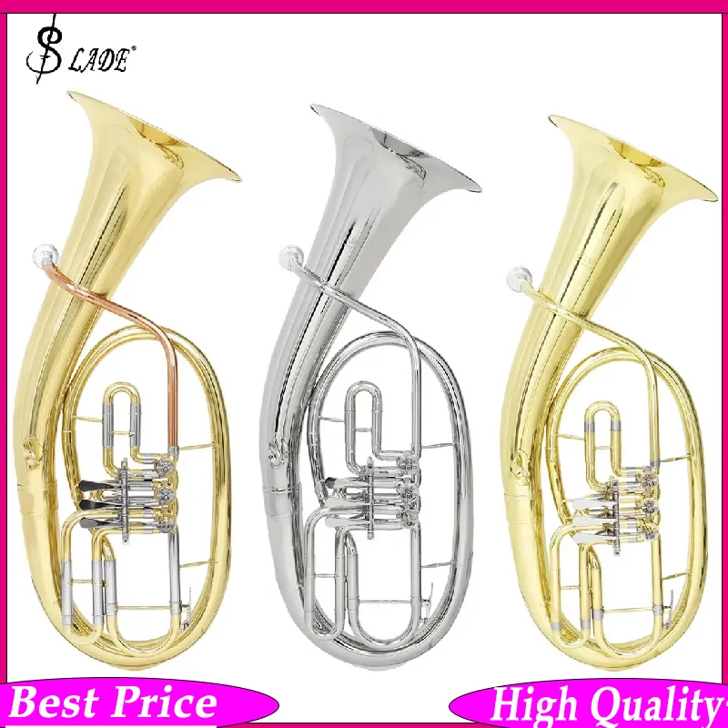 

Профессиональный тенор-горн SLADE с тройными плоскими клавишами, латунный корпус, музыкальный инструмент, в комплекте: аксессуары для чистки, салфетки, перчатки, сумки.