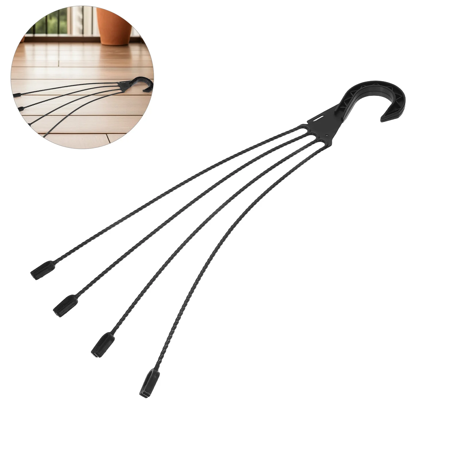 

5Pcs Plastic Flowerpot Hooks Hanging Planter Holders Rotatable Garden Accessories for Living Room Balcony Office Decoration