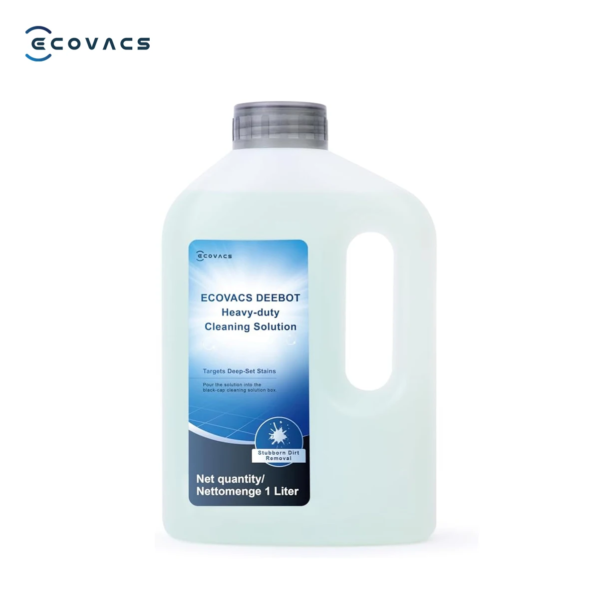 ECOVACS Reinigungslösung für die Deebot X11 & X12 Familie Originalzubehör Hochleistungs-Reinigungsflüssigkeit, 1L