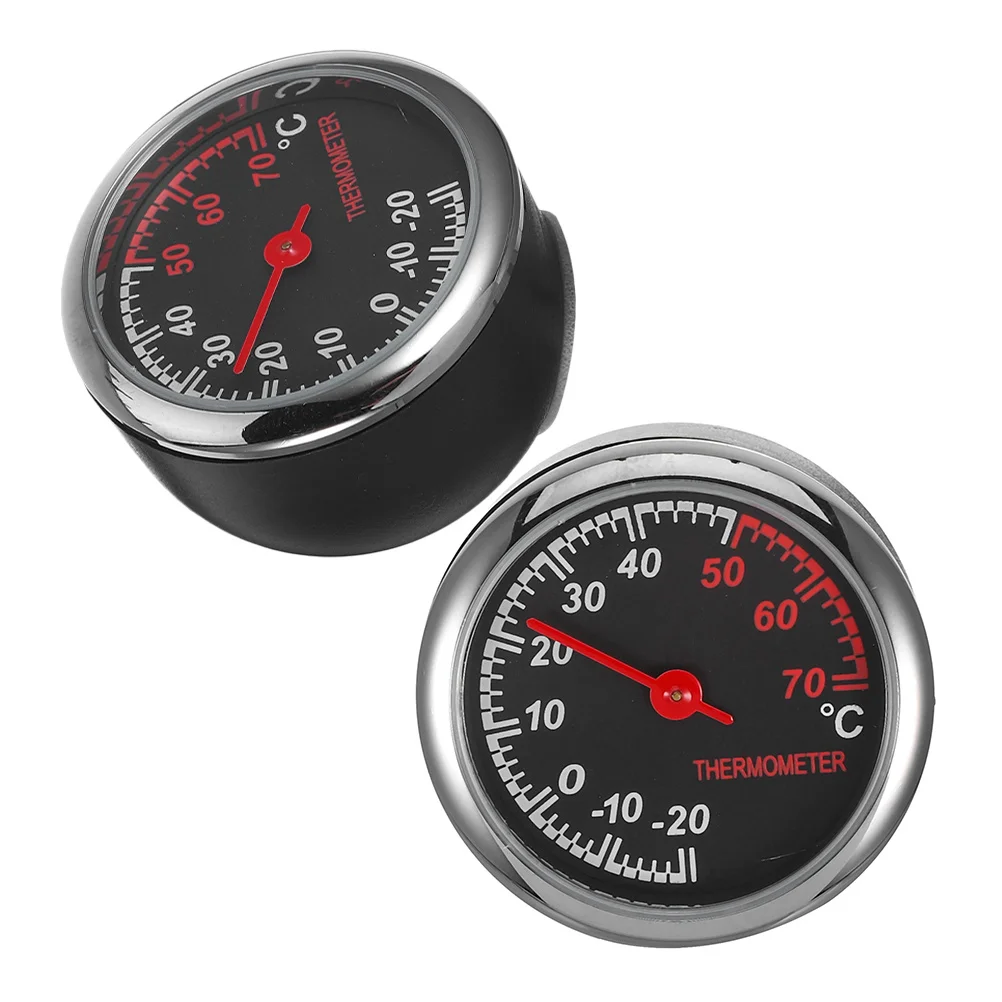 

2Pcs Car Temperature Meter Metal Vehicle Thermometer Accurate Dashboard Gauge Auto Interior Monitor Car Dash Accessories