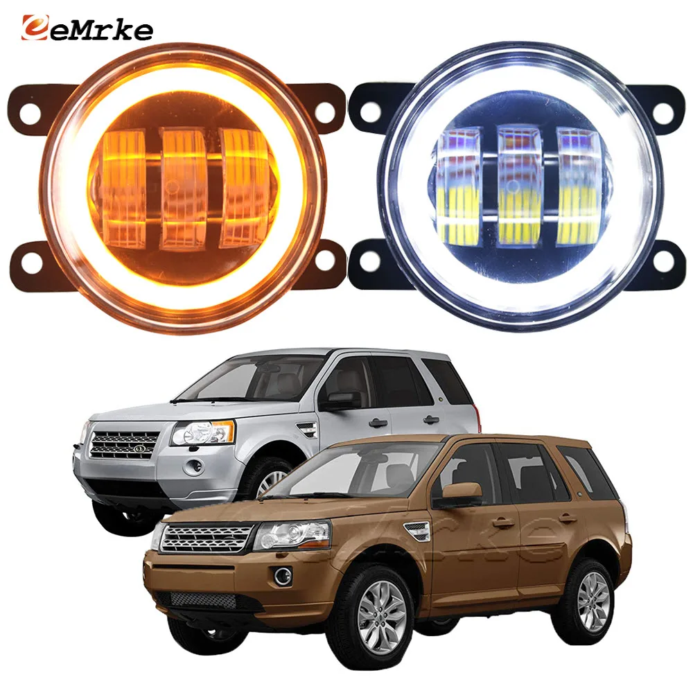 

2Pcs Led DRL Angel Eye for Land Rover Freelander II 2 LR2 L359 2006-2015 Fog Lights Assembly Head Lamp Lens Turn Signal Lights