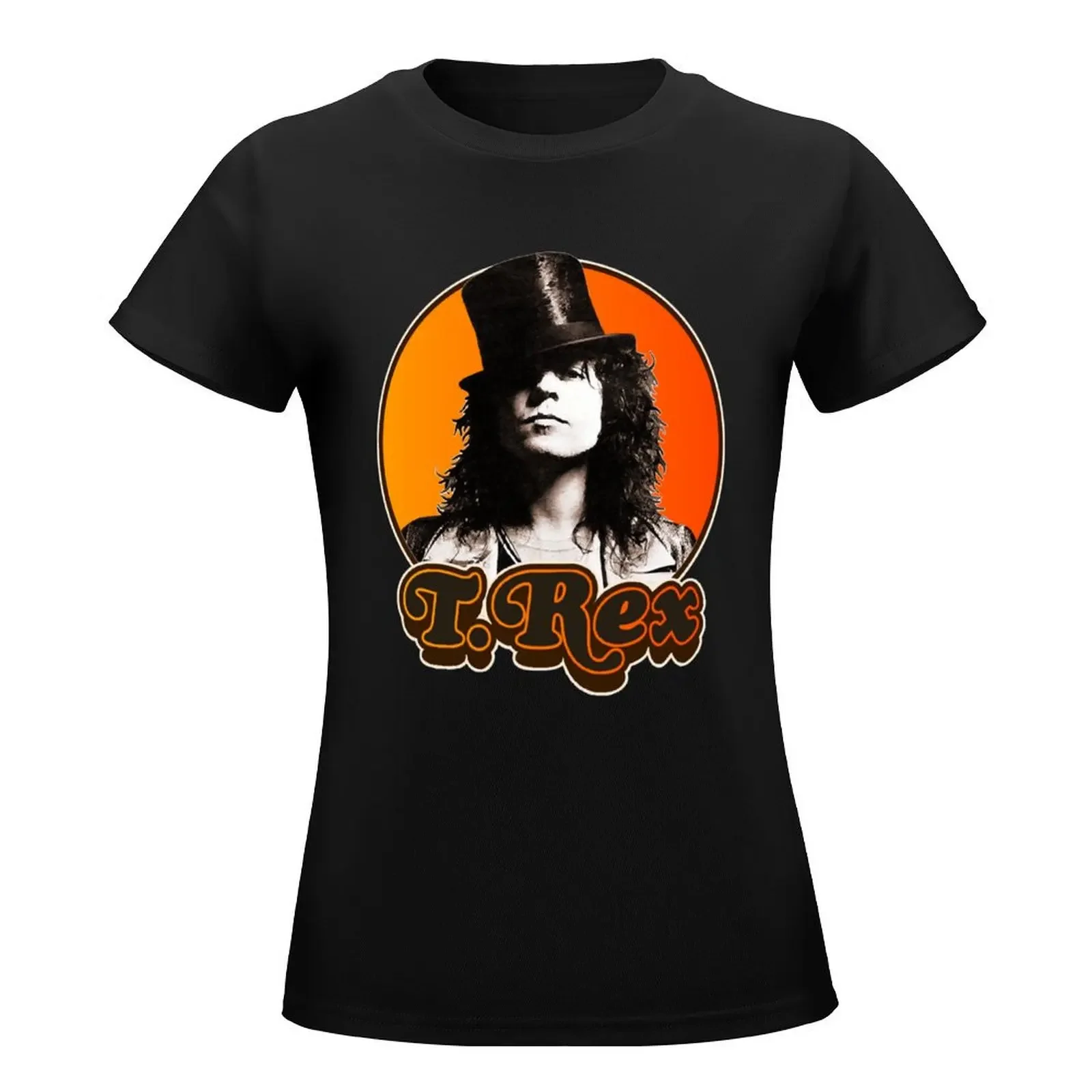 Retro T Rex Marc Bolan Tribute T-Shirt Aesthetic clothing Short sleeve tee Blouse tops oversized workout shirts for Women