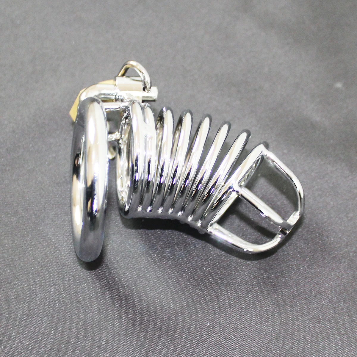 

HotX Stainless Steel Chastity Cage Devices Cock Cage Steel Penis Bird Metal Cage Cock Lock Restraint Ring Sex Toy for Men