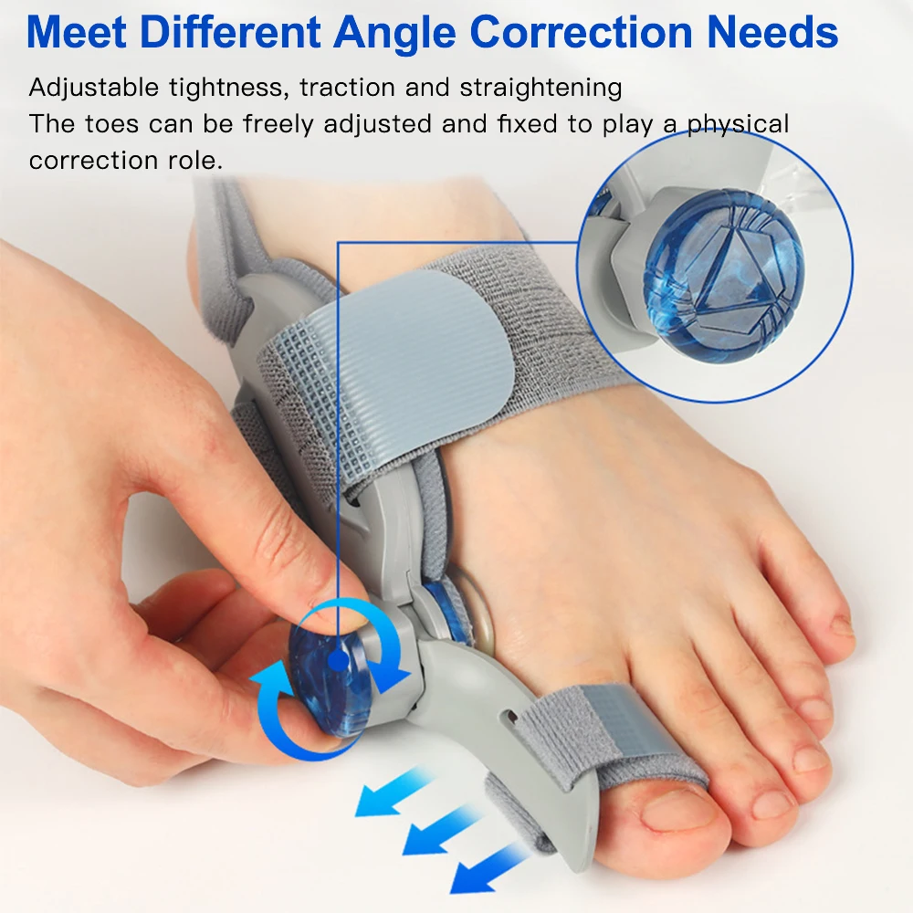 

Bunion Corrector Unisex Foot Hallux Valgus Braces Rotatable Toe Separator Straightener Adjustable Pedicure Finger Toe Corrector