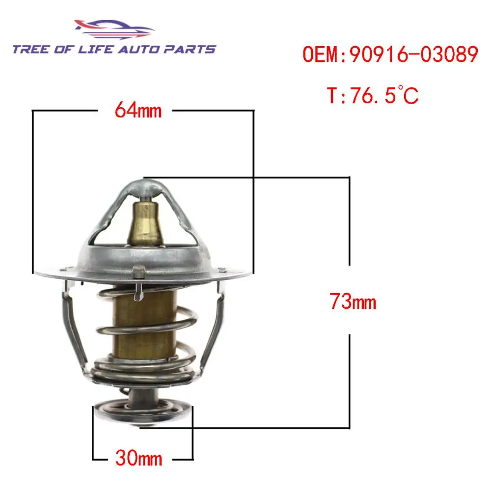 Genuine No. 90916-03089 Engine Coolant Thermostat For Toyota LandCruiser 70 80 100 200 Series 1PZ 1HZ 1HD T 1VD 9091603089