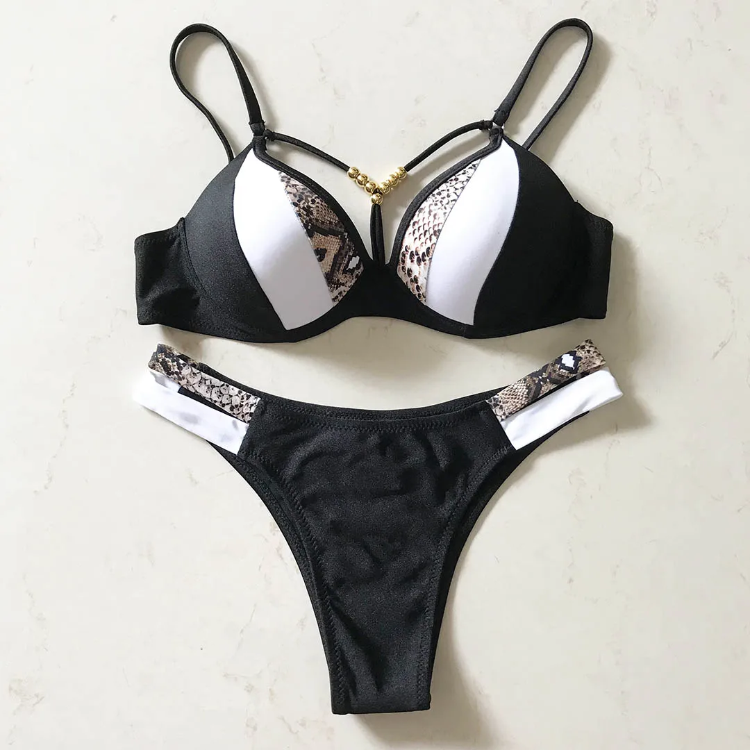 S - XL, zweiteiliger Bikini mit Push-up-Effekt, Damen-Badeanzug, zweiteiliges Bikini-Set, BH-Einsatz, Badebekleidung, Badeanzug, Modell V2103SW. – Detail 11
