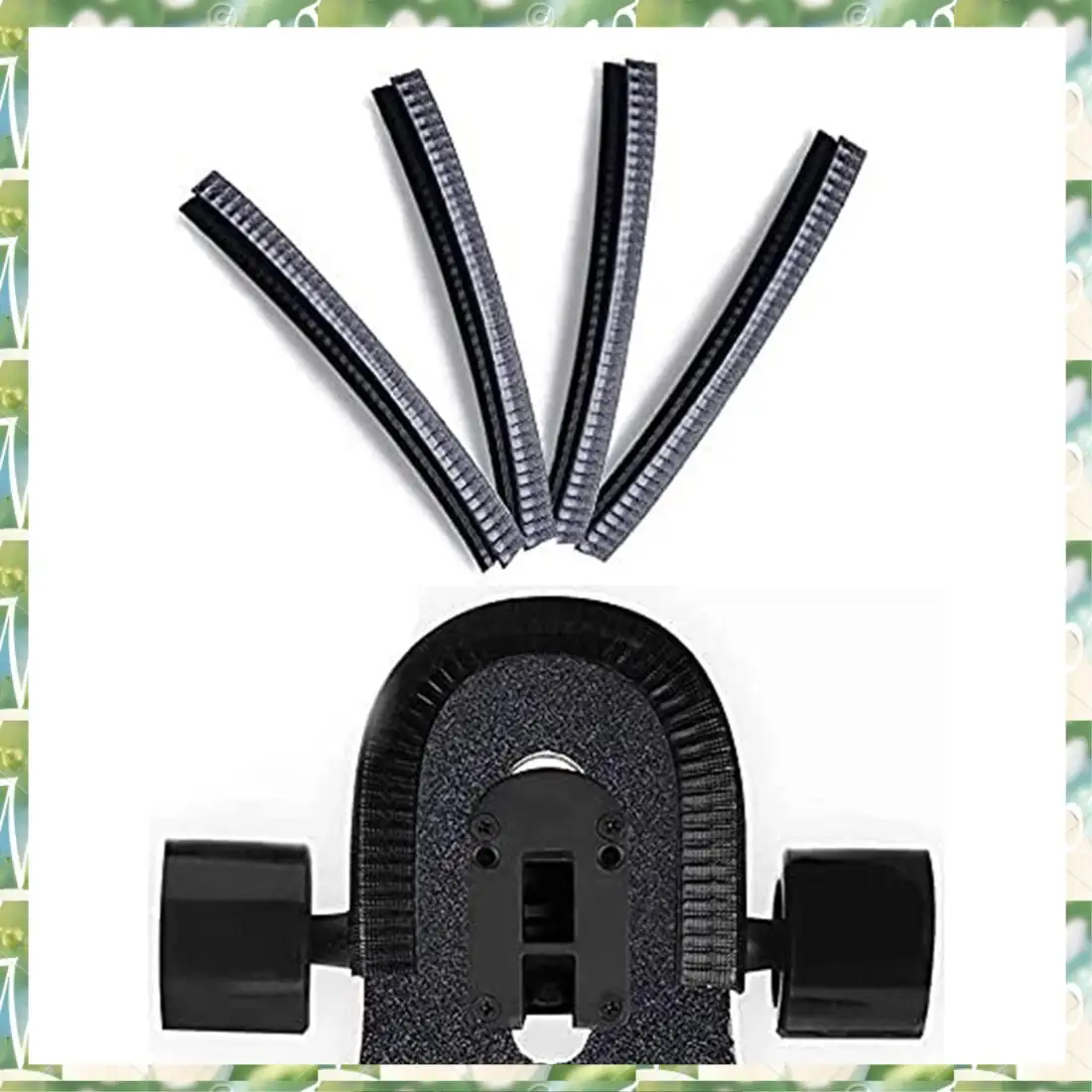 Deportes 2 pares de protectores de nariz y cola de monopatín, protección de borde de Longboard, cubierta de goma resistente a impactos, 2 pares de nariz de monopatín y