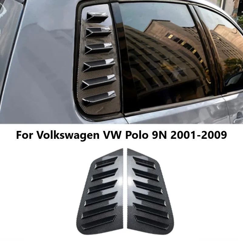 

Car Rear Window Louver Trim Cover For Volkswagen VW Polo 9N 2001-2009 Rear Shutter Side Triangular Body Kits Car Accessories