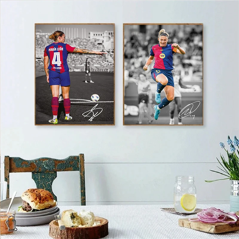 World Famous Football Star Player Soccer Sport Highlights Print Canvas Painting Wall Art Pictures Living Room Stadium Home Decor