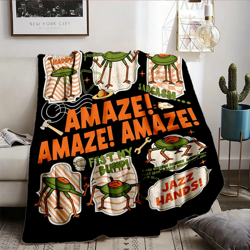 Rocky Amaze Flannel Blanket, Hail Mary Book Inspired Flannel Throw