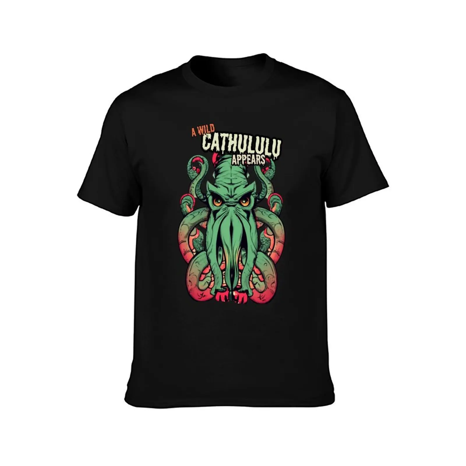 A WILD CATHULHU APPEARS T-Shirt Holiday Simple Tee Shirt T-Shirt