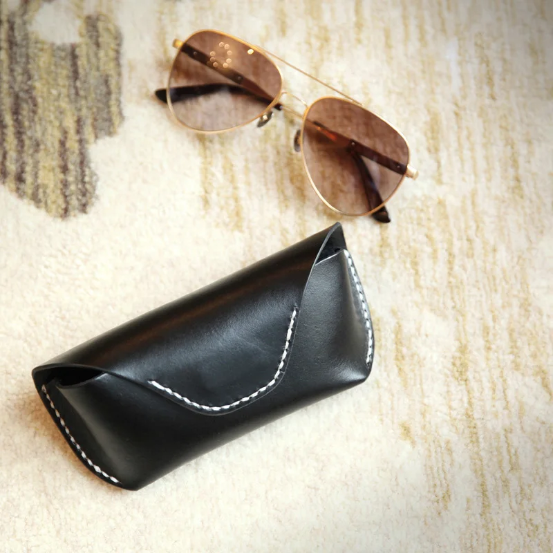 حامل نظارات شمسية مغناطيسي من جلد البقر الأصلي حافظة نظارات ملحقات النظارات منظم نظارات القراءة صندوق تخزين نظارات القراءة #6