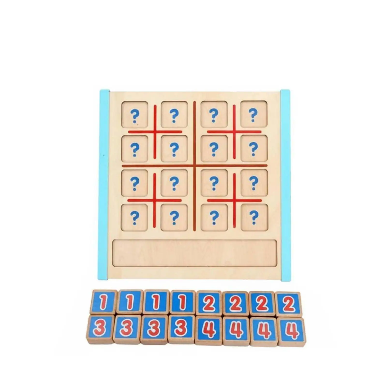 数独ゲームセット-ブナ材製-木製数独ボード-ペイント数学