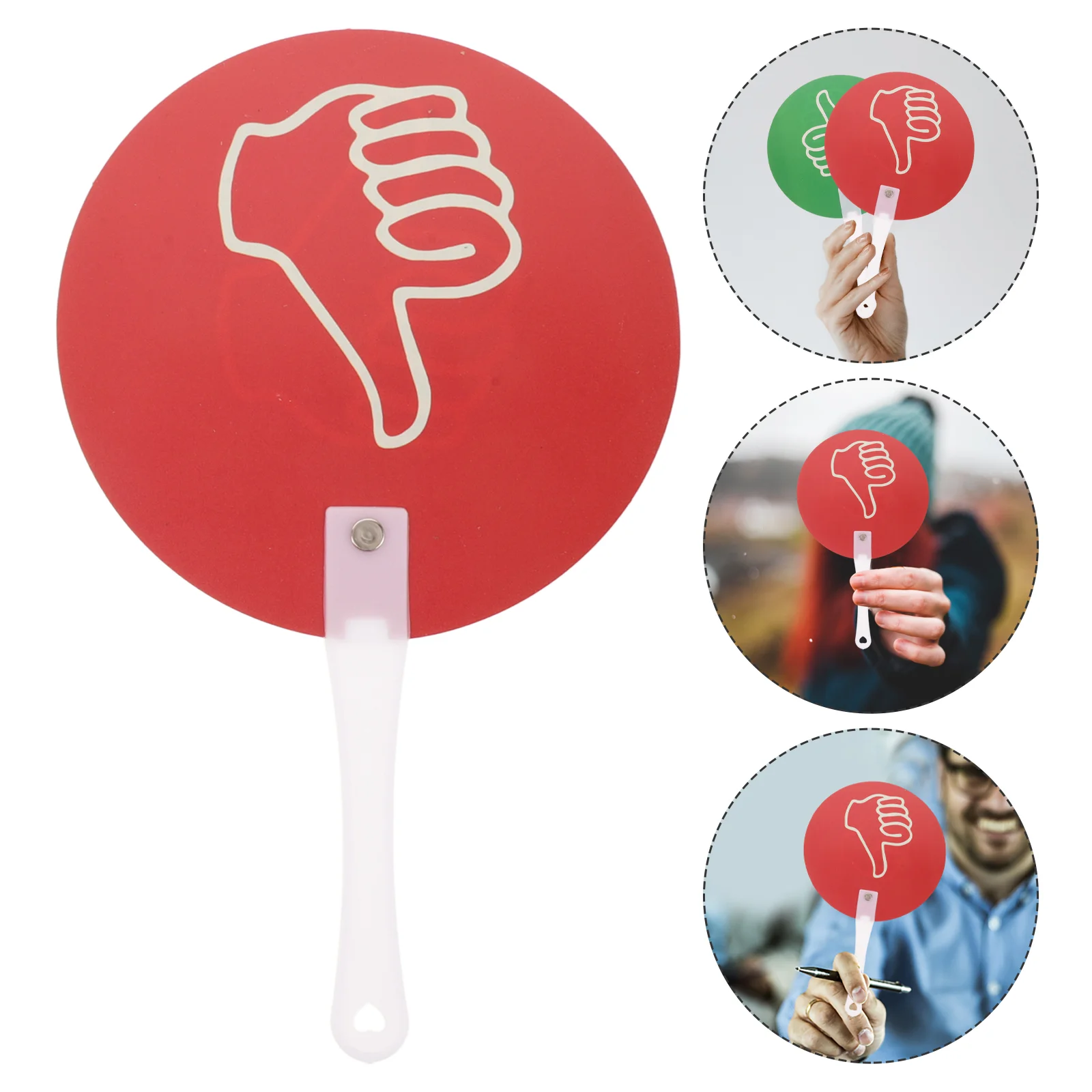 5 Pcs Thumb Sign Thumbs Paddles up Auction down Voting Game Judging Board True False