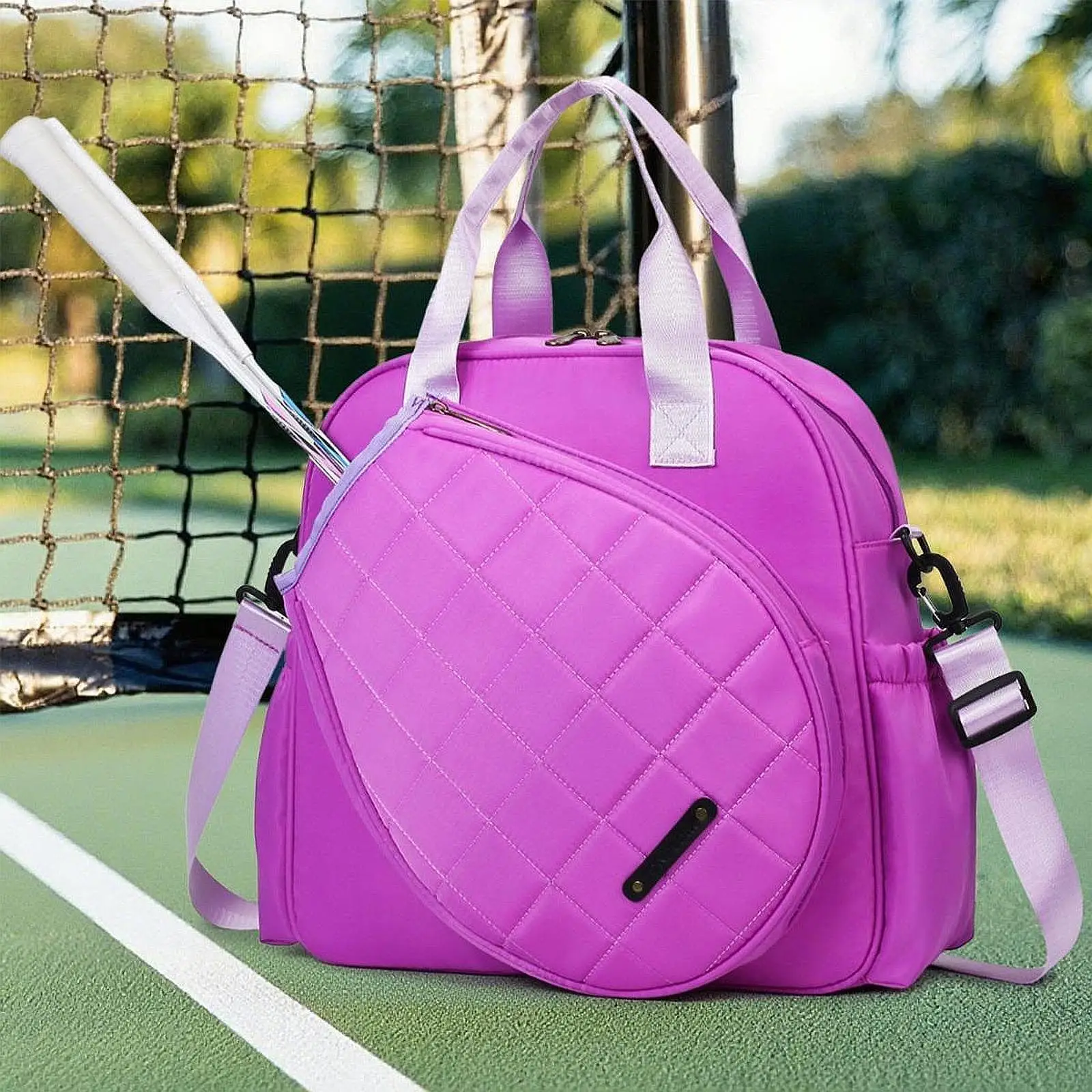 Versatile Tennis and Racquet Sports Bag Oxford Cloth Handbag with Strap Waterproof Tote for Training and Travel view 4