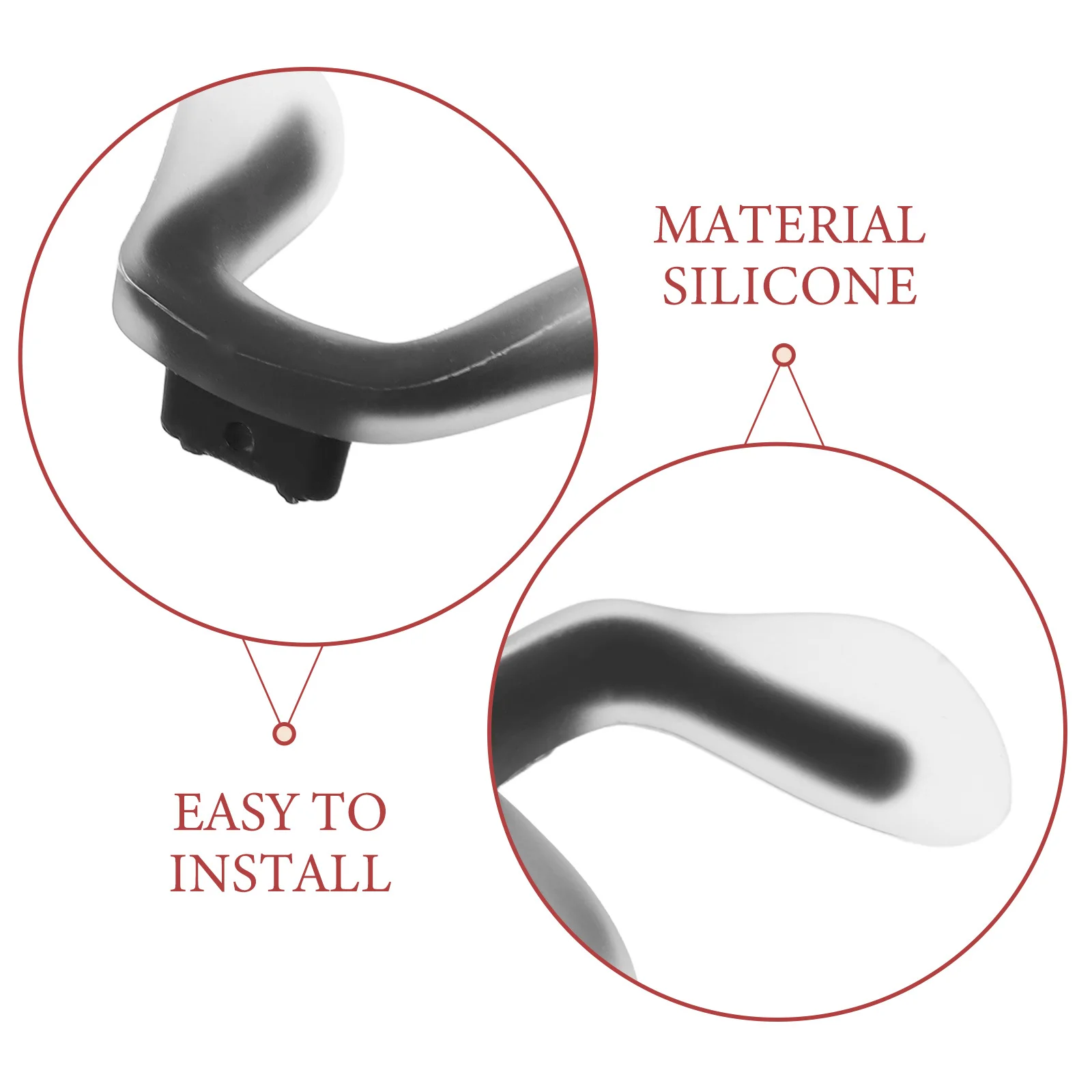 5 قطع من وسادات أنف النظارات البديلة من السيليكون - وسادات جسر الأنف فائقة النعومة على شكل حرف U لمسة نهائية غير لامعة #4