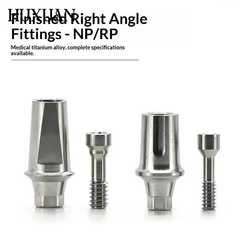 2/4PCS Dental Implant Straight Abutment NP RP Compatible Titanium Alloy Abutment Screw Dental Lab