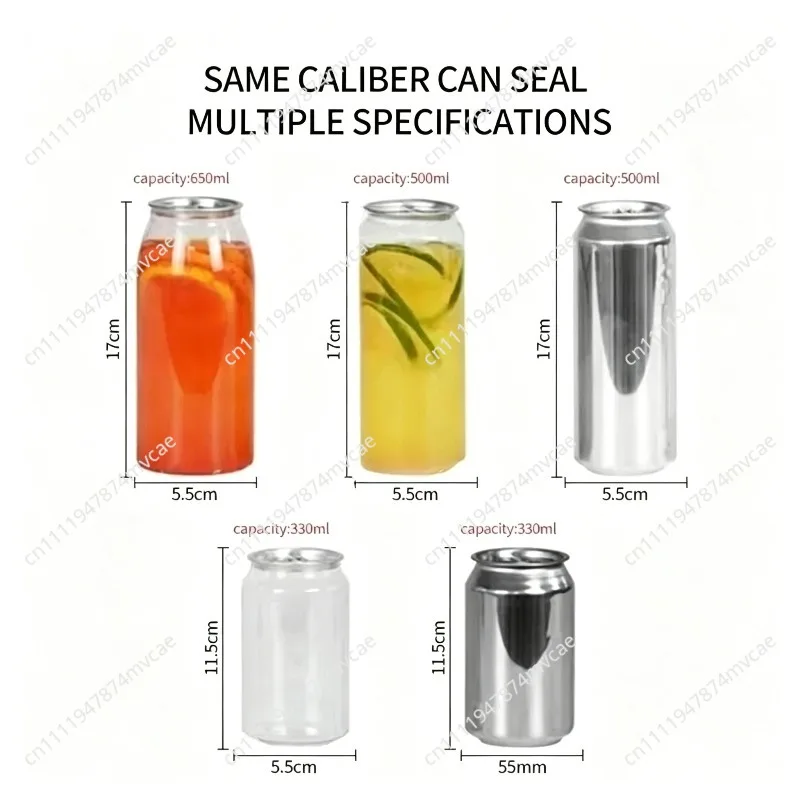Suitable for Small Home Manual Rotary Semi-Automatic Can Sealer for Soda Beer Juice Cans-for Plastic & Glass Beverages