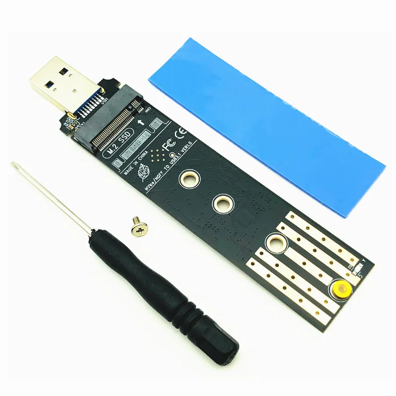 M.2 to USB 3.1 SSD Adapter M.2 NVME PCIe SATA Dual Protocol RTL9210B SSD Board for 2230 2242 2260 2280 NVME SATA M.2 SSD Adapter