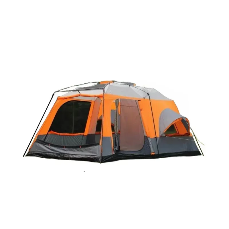 2024 Hot Selling Large Outdoor Camping Tent Canvas with Sun Protection Waterproof Big Family Camping Tents 10-12 Personl