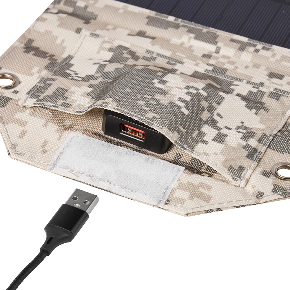 USB 휴대용 배터리 충전기 IP67 방수 12W 5V 접이식 태양 전지 패널 야외 전원 은행 높은 변환 효율